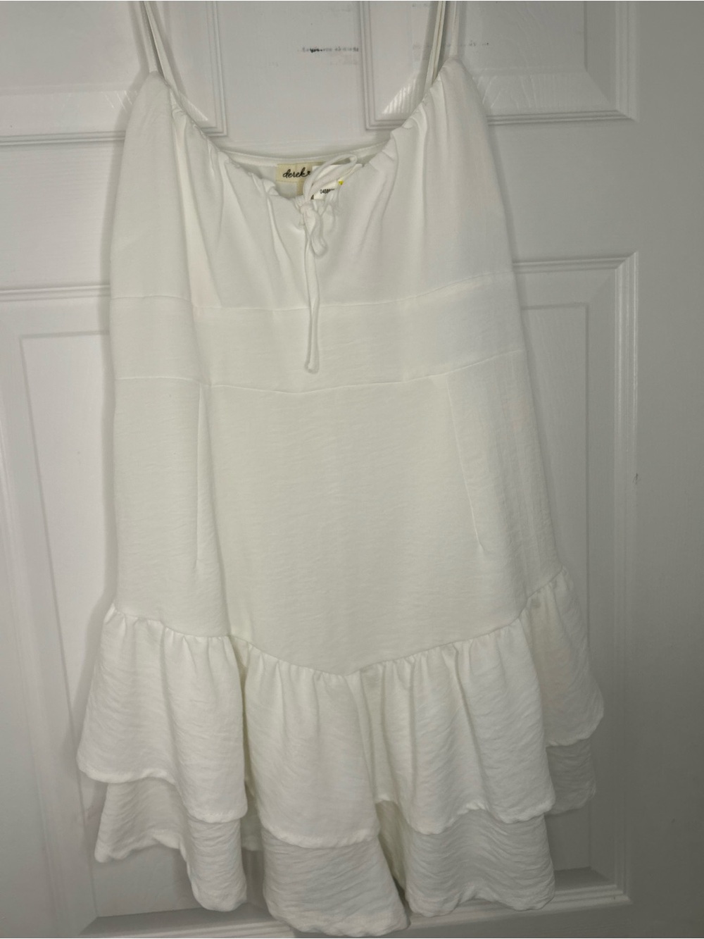 Derek heart  White Tiered Ruffle Romper